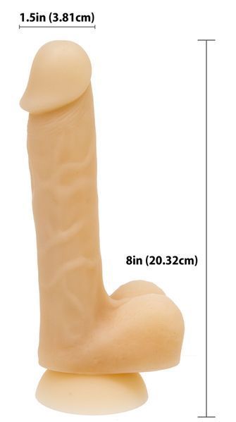 Фалоімітатор із пам&rsquo;яттю форми, на присосці ADDICTION &mdash; DAVID 8&Prime; Silicone Dong, віброкуля в подаруно SO5578