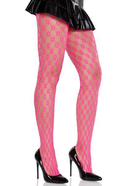 Колготки Leg Avenue Eyelet Net Tights Neon Pink One Size SX2755