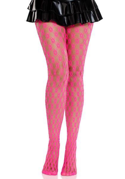 Колготки Leg Avenue Eyelet Net Tights Neon Pink One Size SX2755