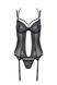 Корсет Passion DROSERA CORSET black, L/XL, с креплениями для чулок, трусики в комплекте SX0476 фото 3