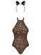Эротический костюм леопарда Obsessive Leocatia teddy XXL, боди, обруч с ушками SO7714 фото 5