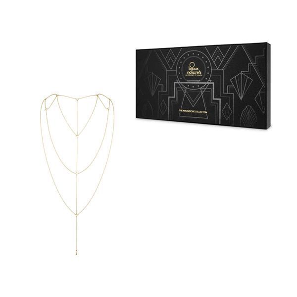Цепочка для спины Bijoux Indiscrets Magnifique Back and Cleavage Chain - Gold, украшение для тела SO2657