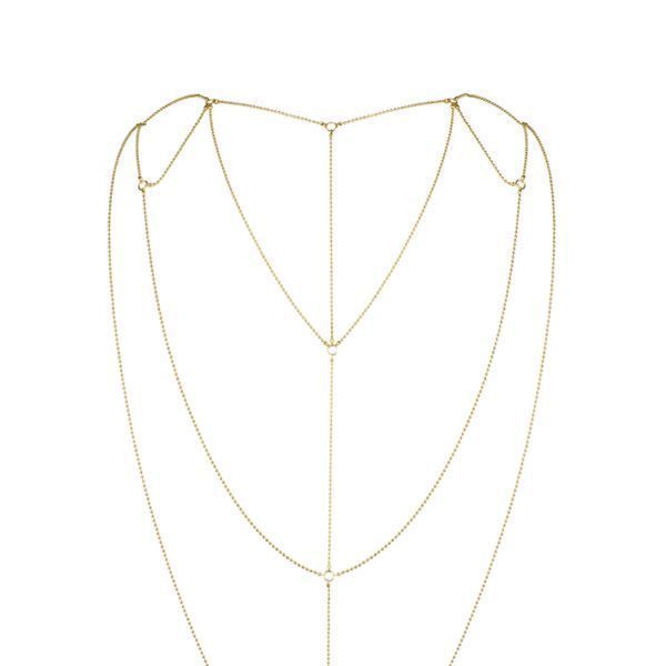 Цепочка для спины Bijoux Indiscrets Magnifique Back and Cleavage Chain - Gold, украшение для тела SO2657