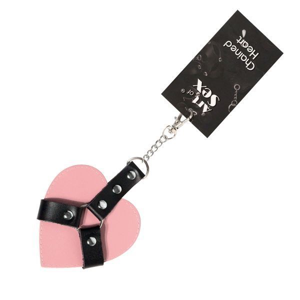 Брелок на карабине для ключей Art of Sex Chained Heart, Розовый SX2244