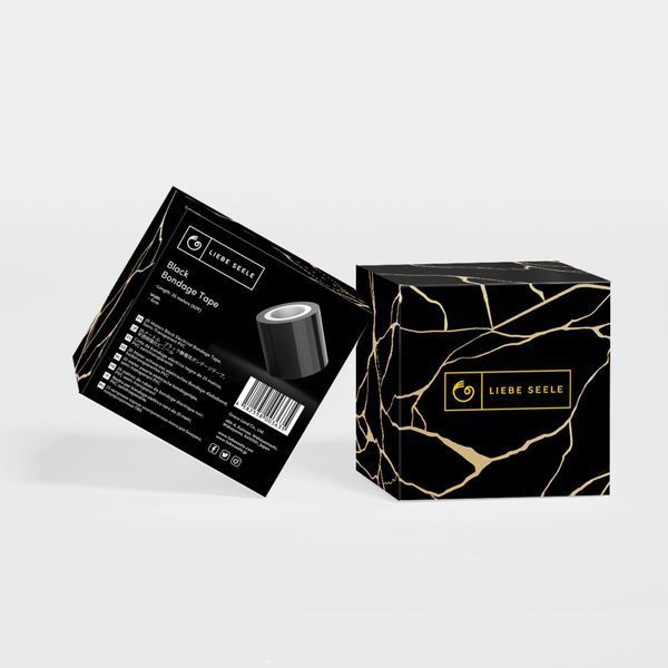 Скотч для бондажу Liebe Seele Bondage Tape Black 25 м, не липне до шкіри та волосся, без слідів SO9525