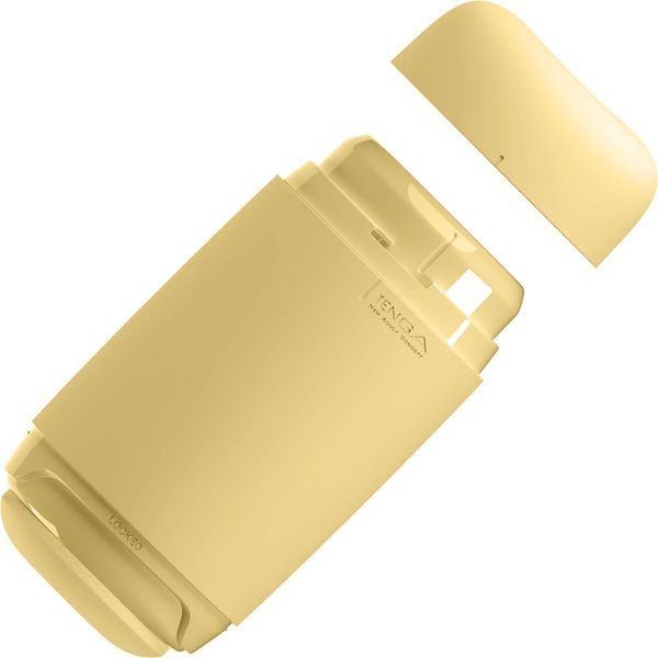 Мастурбатор TENGA PUFFY Custard Yellow, ультрамягкий материал, многоразовый, сквозной SX1328