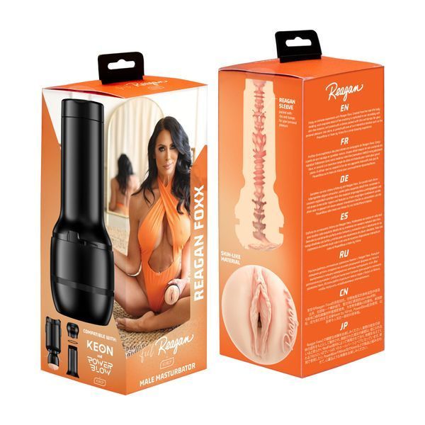 Мастурбатор Kiiroo Feel Reagan Foxx PBC, сумісний з PowerBlow, Control та Keon, копія вагіни порнозірки SX1230