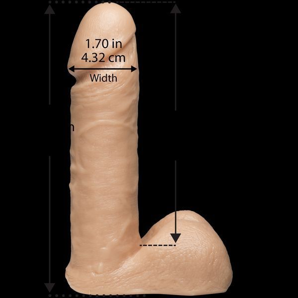 Фалоімітатор Doc Johnson Vac-U-Lock - 6 Inch ULTRASKYN Cock White, діаметр 4,3 см SO1560