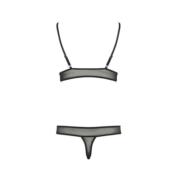 Комплект белья Passion ERZA SET XXL/XXXL, black, лиф и трусики PS26012