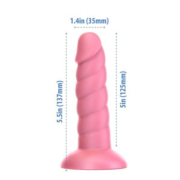 Фалоімітатор Fantasy by Addiction Unicorn Dildo 5.5&rdquo; Pink, віброкуля в подарунок SX3158