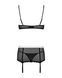 Эротический костюм горничной Obsessive Maidme set 5pcs L/XL, бюстгальтер, пояс с фартуком, чулки, ст SO7291 фото 6