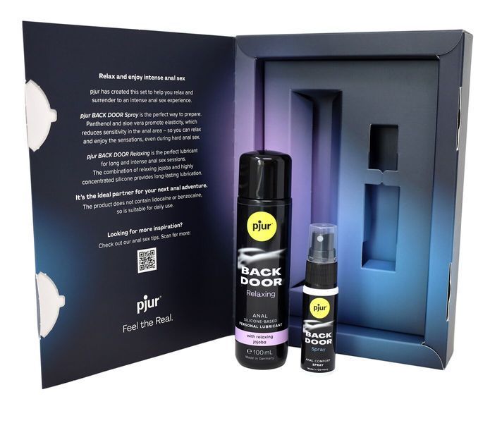 Подарочный набор pjur BACK DOOR Value Pack: силиконовая смазка 100 мл и расслабляющий спрей 20 мл SX0672