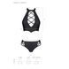 Комплект з еко-шкіри Passion NANCY BIKINI XXL/XXXL, black, бра та трусики з імітацією шнурівки SO5369 фото 7
