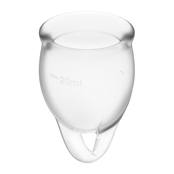 Набор менструальных чаш Satisfyer Feel Confident (Transparent), 15мл и 20мл, мешочек для хранения SO7791