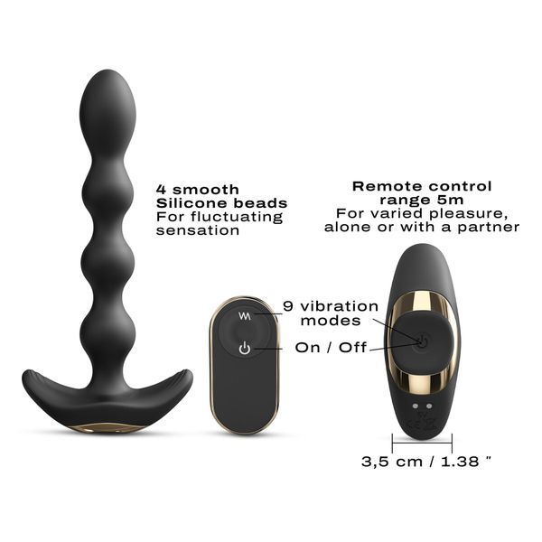 Анальный вибратор-бусы Dorcel FLEXI BALLS, гибкий ствол, пульт ДУ SO6818