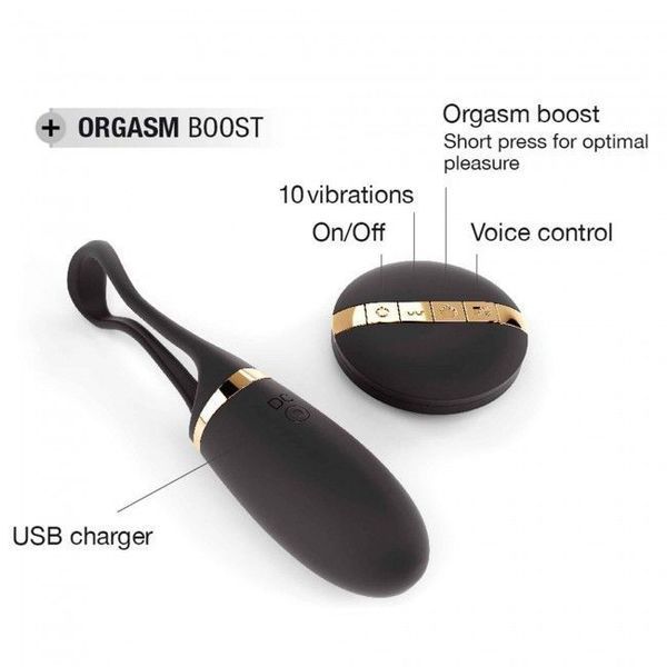 Виброяйце Dorcel Secret Delight Gold з пультом ДК, з турборежимом і голосовим керуванням SO3077