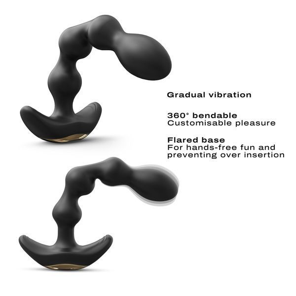 Анальный вибратор-бусы Dorcel FLEXI BALLS, гибкий ствол, пульт ДУ SO6818
