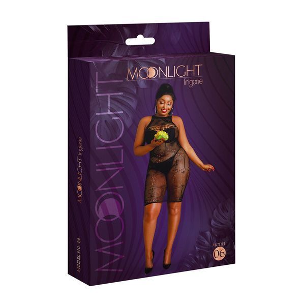Сукня-бодістокінг Moonlight Plus Model 06 XL-XXXL Black SO8197