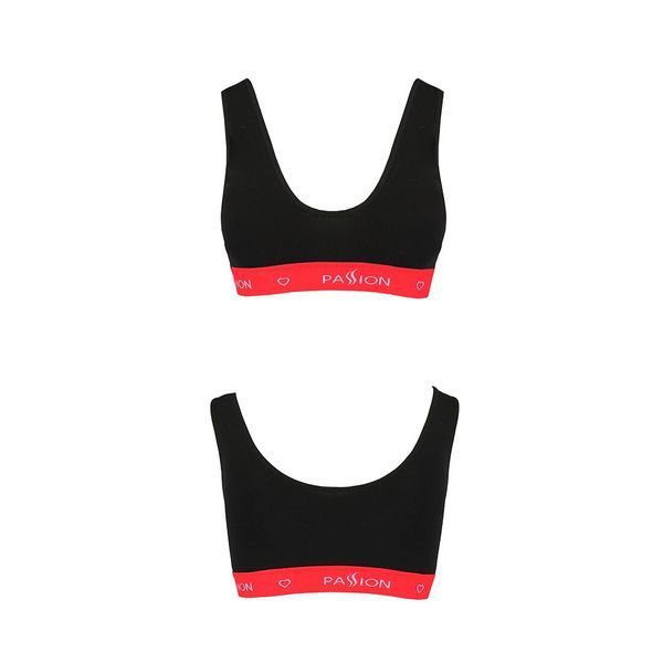Спортивний топ на широких бретелях Passion PS003 TOP M, black SO4212