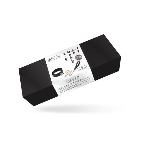 Нашийник з повідцем Liebe Seele Black Organosilicon Collar with Leash, екошкіра SO9484