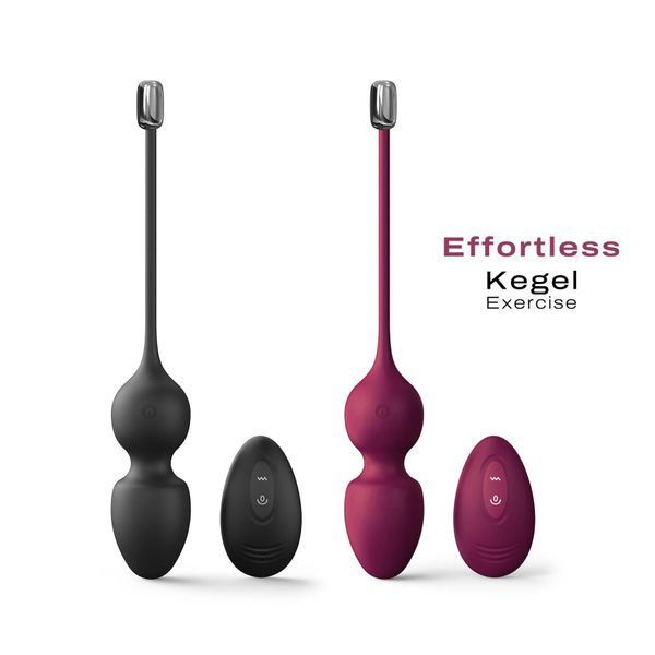 Вагинальные шарики Dorcel LOVE BALLS BLACK, вибрации и движения внутреннего шарика, пульт ДУ SO7389