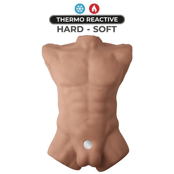 Торс с фаллоимитатором на присоске SilexD Apollo L Male Torso Caramel SX0814