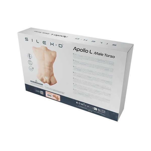 Торс с фаллоимитатором на присоске SilexD Apollo L Male Torso Caramel SX0814