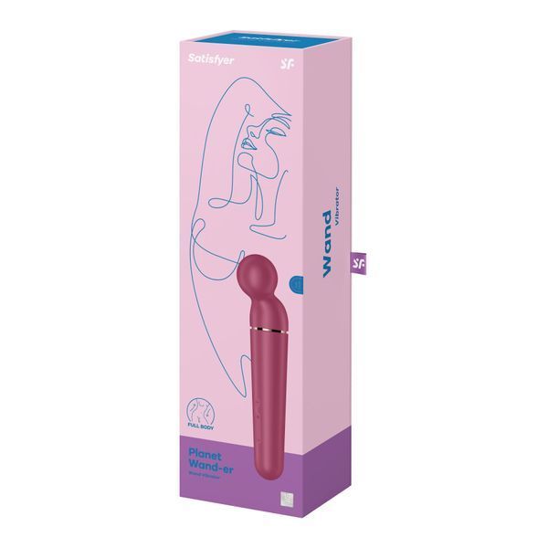 Вібромасажер Satisfyer Planet Wand-er Berry/Rosegold, дуже потужний, бездротовий SO8781