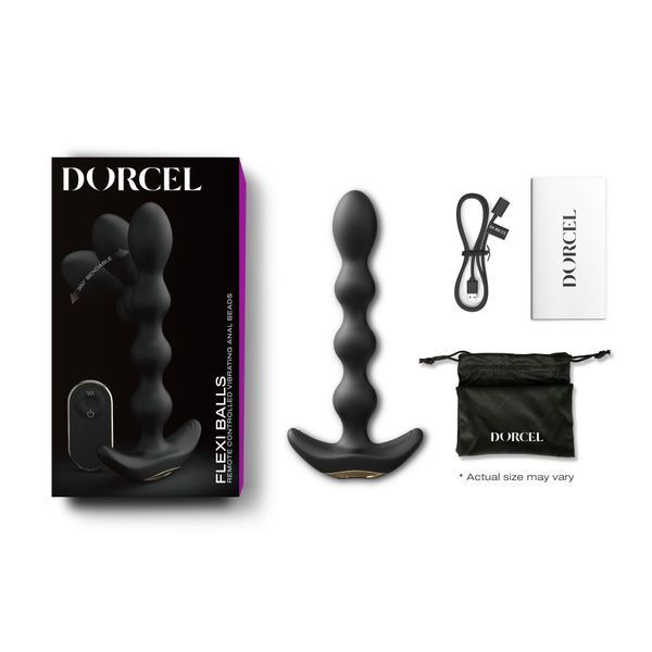 Анальный вибратор-бусы Dorcel FLEXI BALLS, гибкий ствол, пульт ДУ SO6818