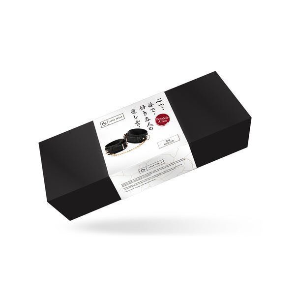 Поножі Liebe Seele Boudoir Amor Ankle Cuffs Black, знімний з&rsquo;єднувальний ланцюжок SX1670