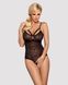 Мереживне боді з доступом Obsessive 818-TED-1 teddy XS/S, чорне SO9020 фото 1
