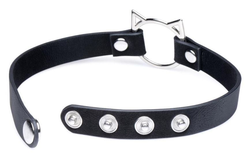 Чокер Master Series Kinky Kitty Ring Slim Choker - Black SX1184