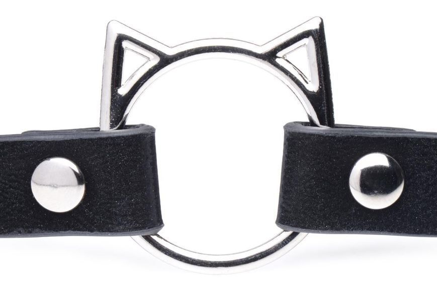 Чокер Master Series Kinky Kitty Ring Slim Choker - Black SX1184