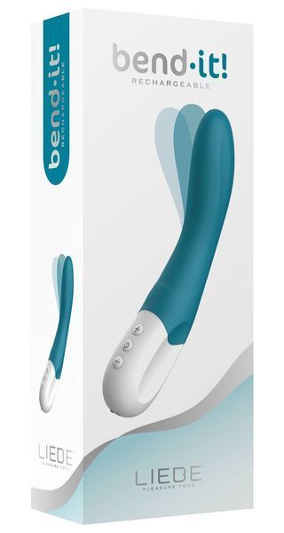 Вібратор точки G Liebe Bend It Rechargeable Ocean Blue, 10 режимів, дуже потужний, гнучкий стовбур SX1597