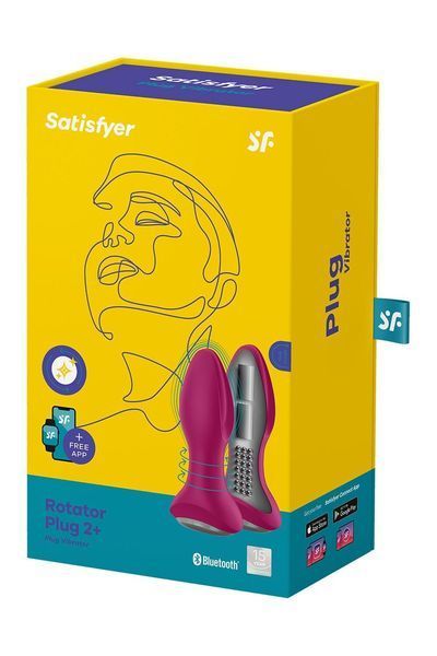 Анальна смарт-вібропробка із перлинним масажем Satisfyer Rotator Plug 2+ Violet SO6280