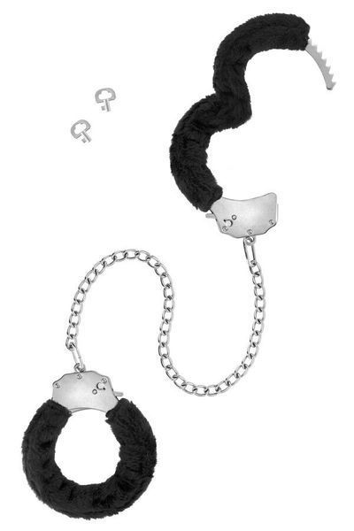 Поножі Fetish Tentation Adjustable metal and fur ankle cuffs SX1088
