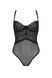 Боді Passion KERRIA BODY black, S/M, з високими вирізами та верхом балконет SX0486 фото 3