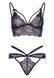 Эротический комплект со стрепами и стразами Leg Avenue Ready Or Not M Black, бра + стринги SO8006 фото 5