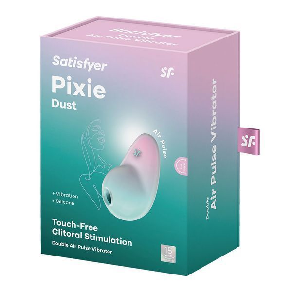 Вакуумний стимулятор з вібрацією Satisfyer Pixie Dust Mint/Pink SO8971