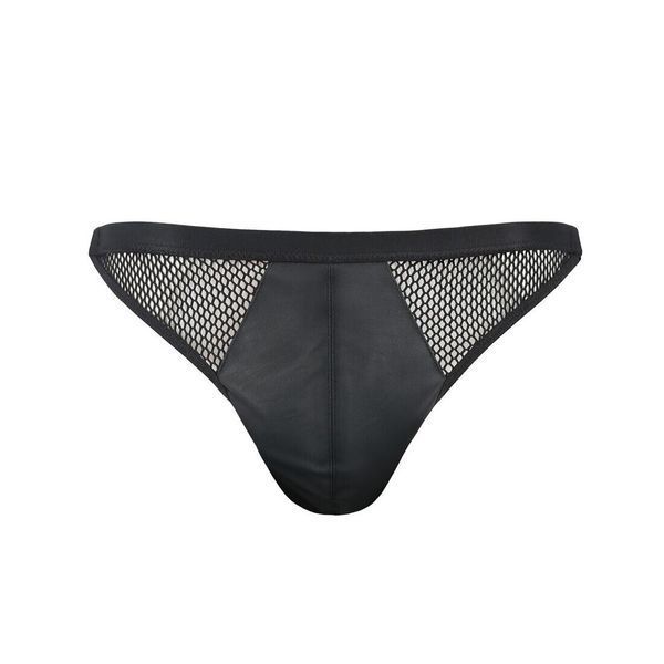 Чоловічі відкриті сліпи Passion 034 OPEN LUKE XXL/XXXL Black, екошкіра SO7575