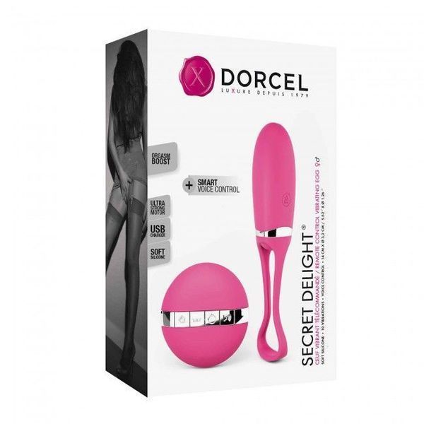 Виброяйцо Dorcel Secret Delight Magenta с пультом ДУ, с турборежимом и голосовым управлением SO3078