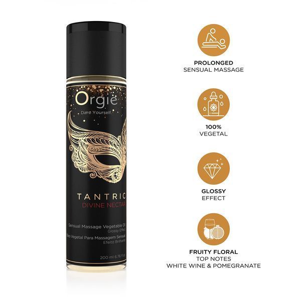 Массажное масло Orgie &ndash; Tantric Divine Nectar (200 мл), для тантрического массажа, увлажнение SX1554