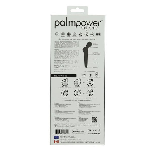 Потужний вібромасажер PalmPower Extreme - Black, 7 режимів, гнучка головка, перезаряджуваний SO3477