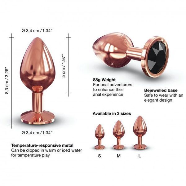 Металлическая анальная пробка с украшением в виде кристалла Dorcel - Diamond Plug M SO5531