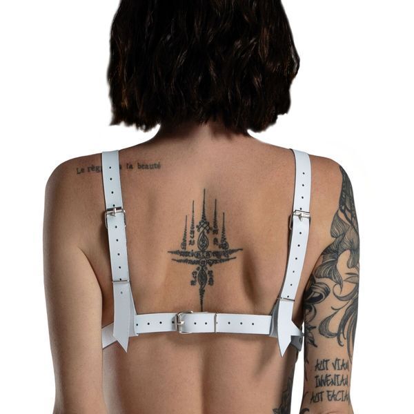 Лиф из натуральной кожи Feral Feelings - Bikini Top White SO9421