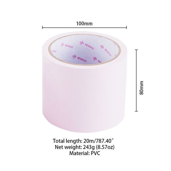 Скотч для бондажа LOCKINK SEVANDA Electrostatic Tape, бледно-розовая, 16 м SX0891