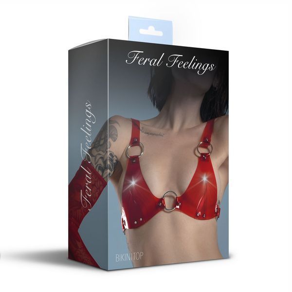 Ліф класичний Feral Feelings - Bikini Top Red Trasparent SO9318