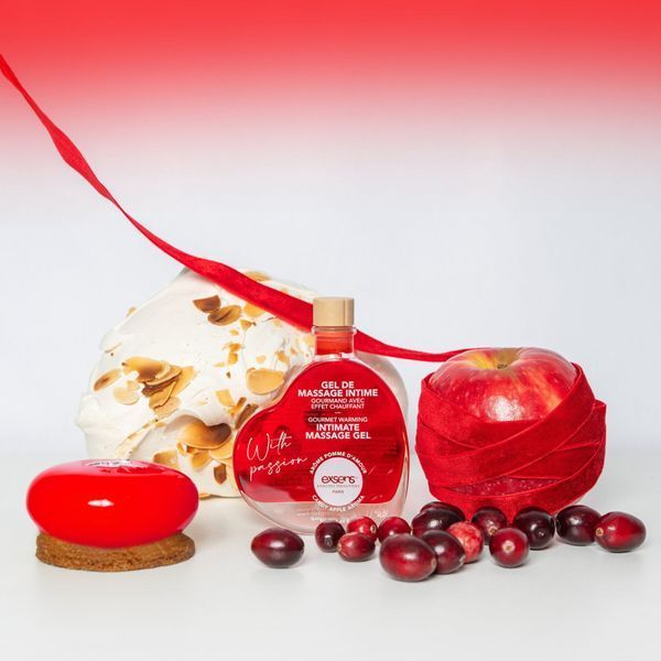 Массажный гель EXSENS With Passion Candy Apple 50 мл разогревающий, без сахара, съедобный SX2191