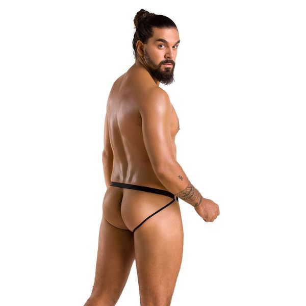 Чоловічі відкриті сліпи Passion 034 OPEN LUKE XXL/XXXL Black, екошкіра SO7575