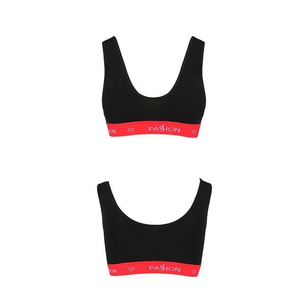 Спортивний топ на широких бретелях Passion PS003 TOP S, black SO4213
